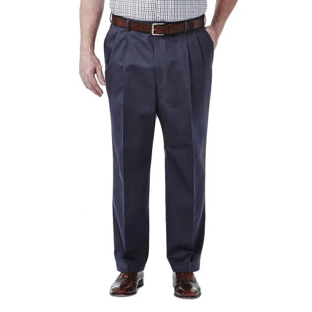 Haggar men's work to weekend pleat khaki